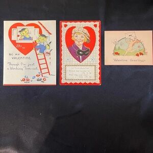 Three Vintage Valentines R
